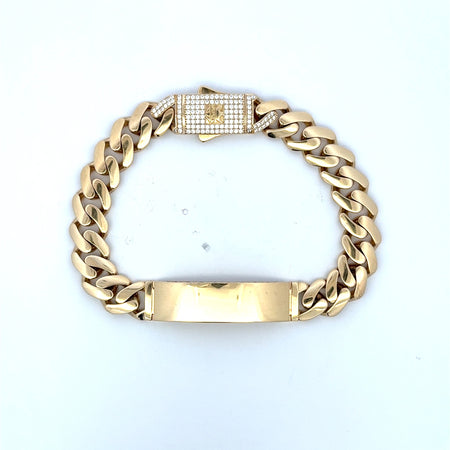 Bracelet ID Monaco 11mm 8.5" 14K