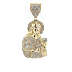 Pendant Pavé ’Santa Bárbara’ with Halo 52.5 10K