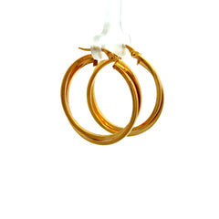 Earrings Twisted Double Hoops 31.5 3.5mm 10K