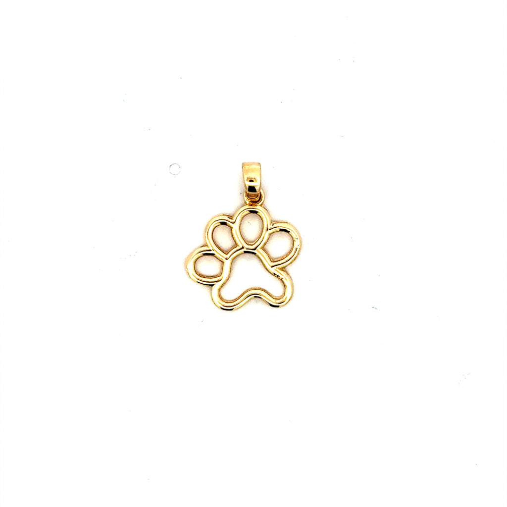 Pendant Openwork Paw Print 20.5 14K