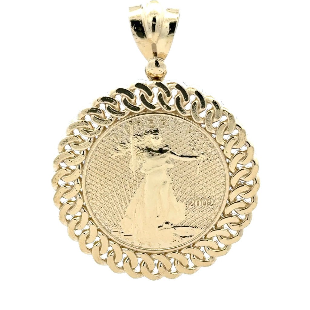 Pendant Mexican 'Centenario' Style 62.5 10K