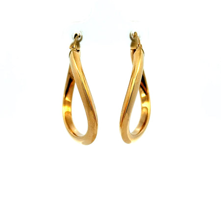 Earrings Twisted Hoops 32 3mm 10K