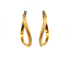 Earrings Twisted Hoops 32 3mm 10K