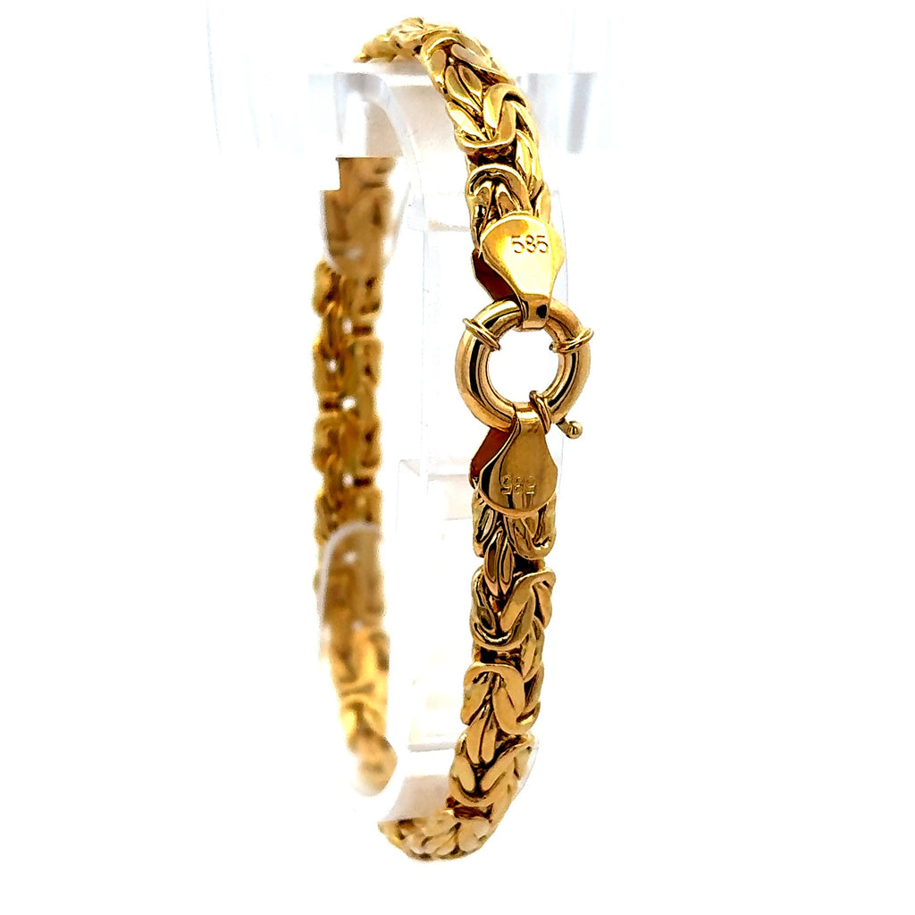 Bracelet Byzantine 7.5mm 8" 14K