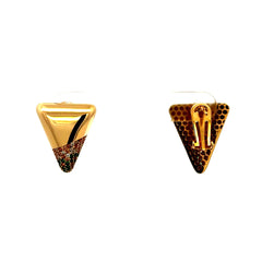 Earrings Omega Lock 22 17.5mm 10K