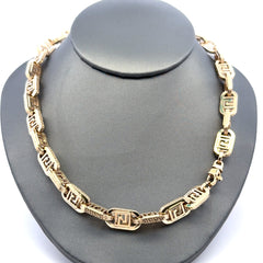 Chain Greek Key Link 8.5mm 22" 14K