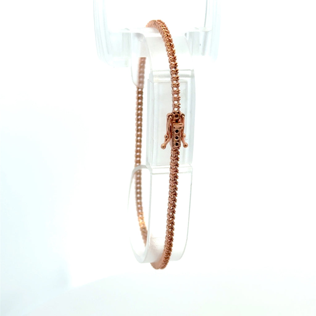Bracelet Tennis without Stones Rose Gold 2mm 7.5" 10K