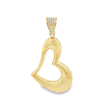 Elegant Gold Heart Pendant 14k