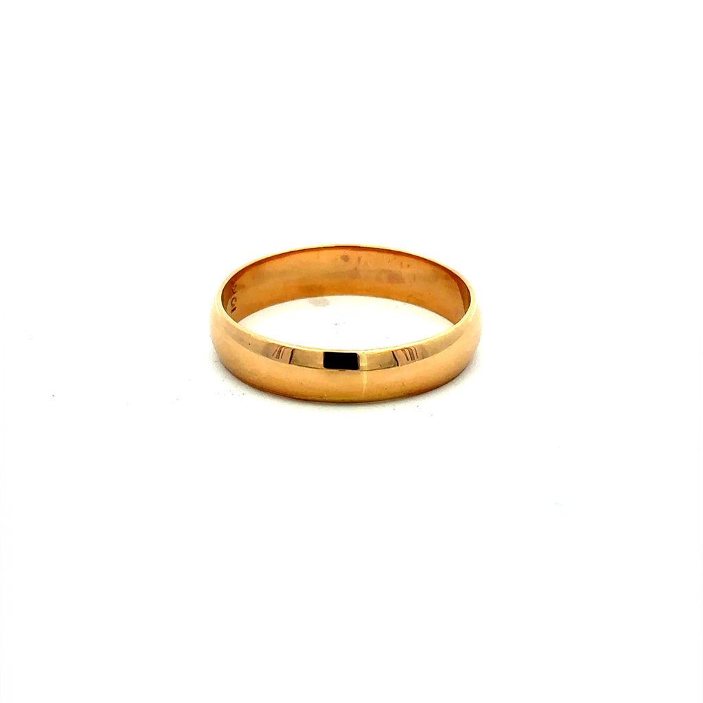 Ring Men’s Plain Wedding Band 10.5 5mm 14K