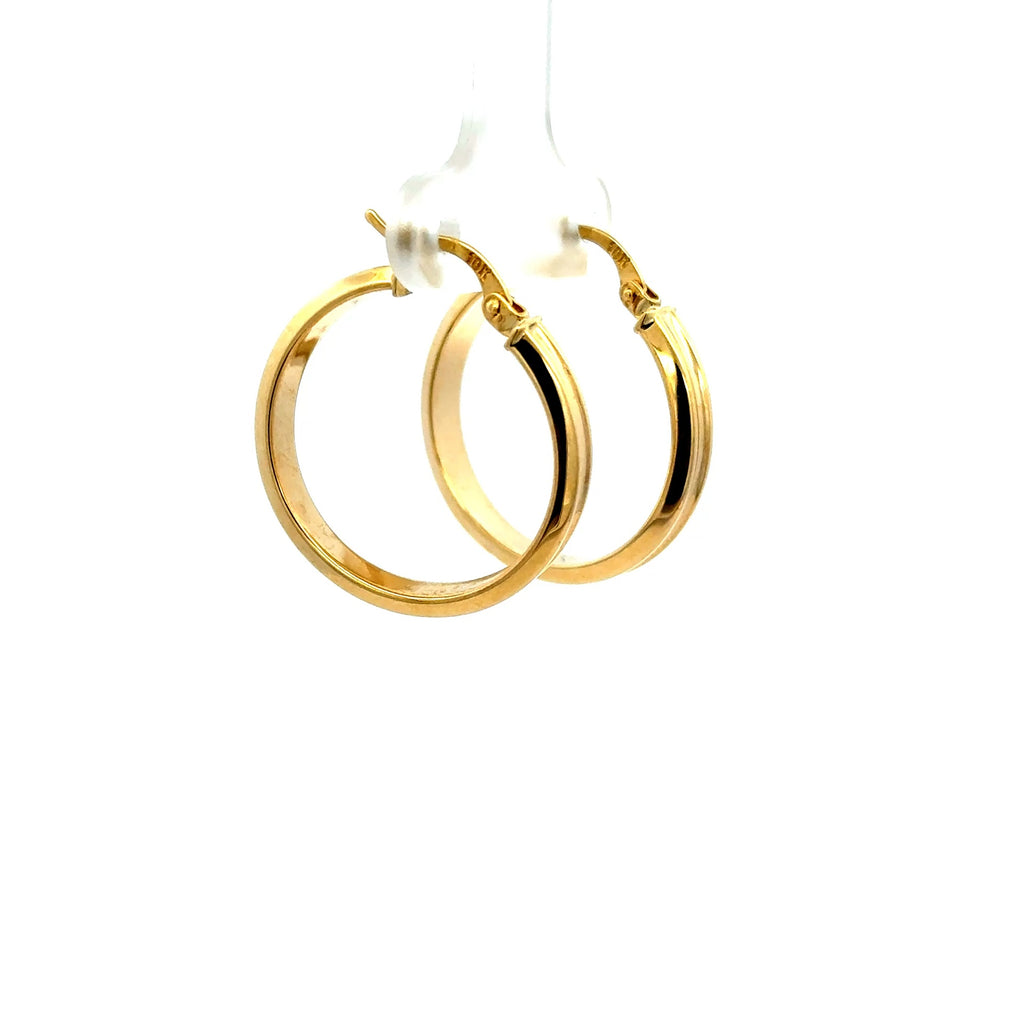 Earrings Plain Hoops 25.5 4mm 10K