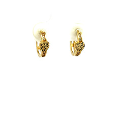 Earrings Huggie with CZ 12 4.5mm 10K