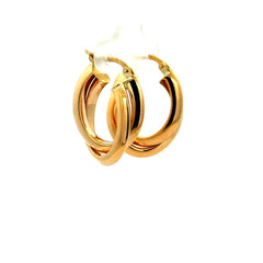 Earrings Twisted Double Hoops 26.5 6.5mm 10K