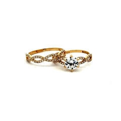 Ring CZ Bridal Set 7.5 3.5mm 14K
