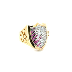 Ring Rose&White Lightning Shield 12 6.5mm 10K