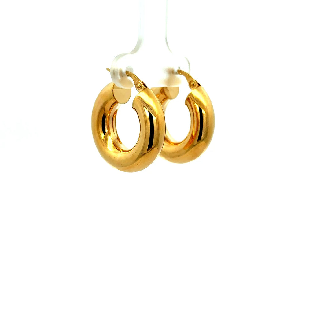 Earrings Plain Hoops 23.5 5mm 10K