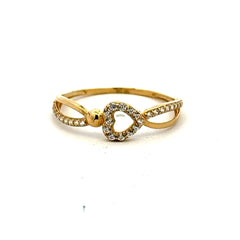 Ring Women's with CZ 7 1mm 10K