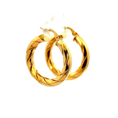 Earrings Twisted Hoops 29.5 4.5mm 10K