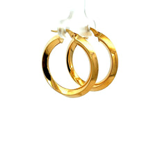 Earrings Plain Hoops 29 4mm 10K