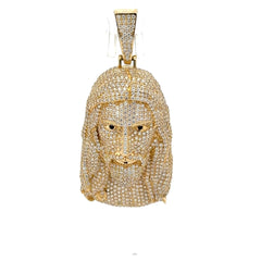 Pendant Pavé Black-Eyed Jesus Face 62 10K