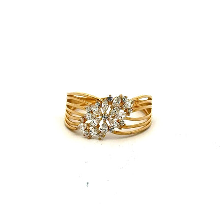 Ring Women's with CZ 7 1.5mm 10K