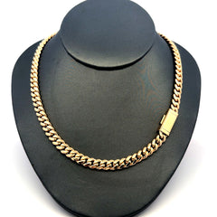 Chain Cuban Link with Sleek Lock 6.5mm 22" 14K