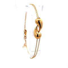 Bracelet Linked Teardrops 9mm 8" 14K