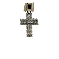 Pendant CZ-Iced Cross 28.5 14K