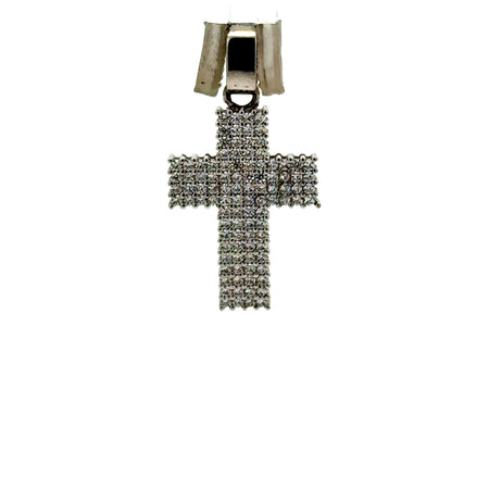Pendant CZ-Iced Cross 28.5 14K