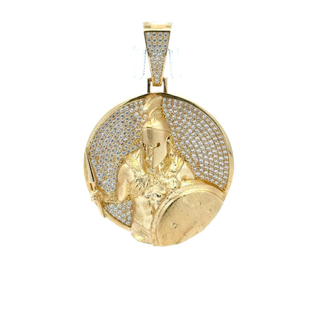 Pendant Pavé Medallion with Centurion 52.5 10K