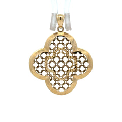 Pendant Filigree Quatrefoil Medallion 33 10K