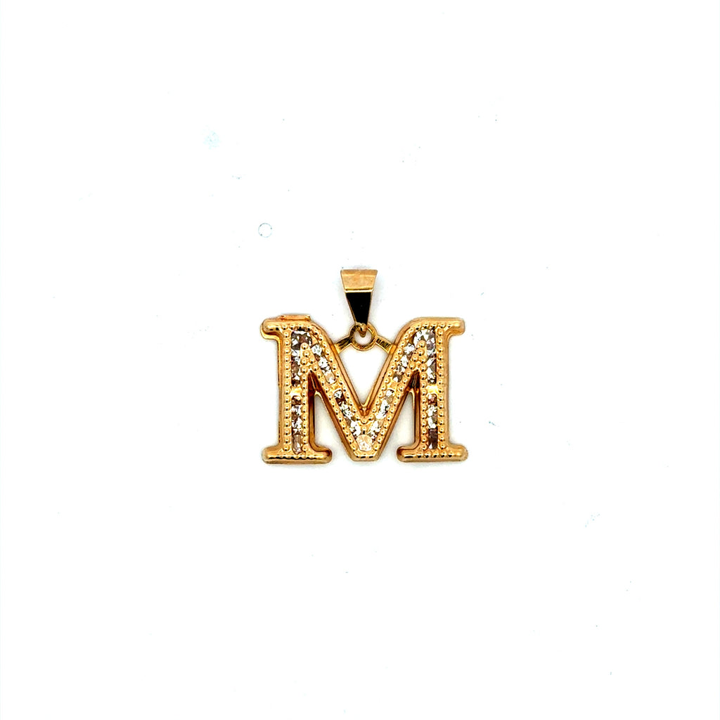 Pendant Uppercase Initial 'M' 23.5 10K