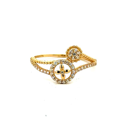 Ring Women's with CZ 7 1mm 10K
