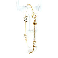 Bracelet with Dainty Stations 5mm 7.5" 10K
