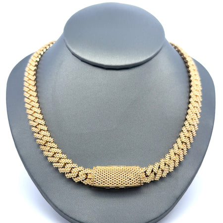 Chain Iced Cuban without Stones 9.5mm 18" 10K