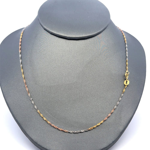 Chain Bar/Twisted Herringbone 1.5mm 20" 10K