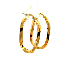 Earrings Twisted Hoops 32.5 3mm 10K