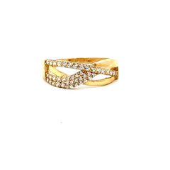 Ring Women's with CZ 7 1.5mm 10K