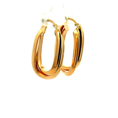Earrings Twisted Double Hoops 35 6mm 10K