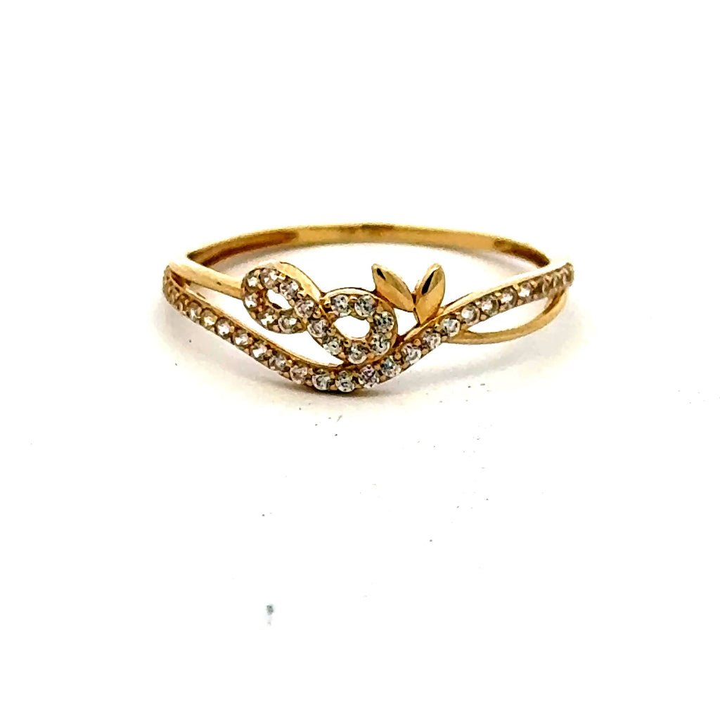 Ring Women's with CZ 7 1mm 10K