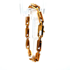 Bracelet Interlocking Anchor Box Link 6mm 8.5" 14K