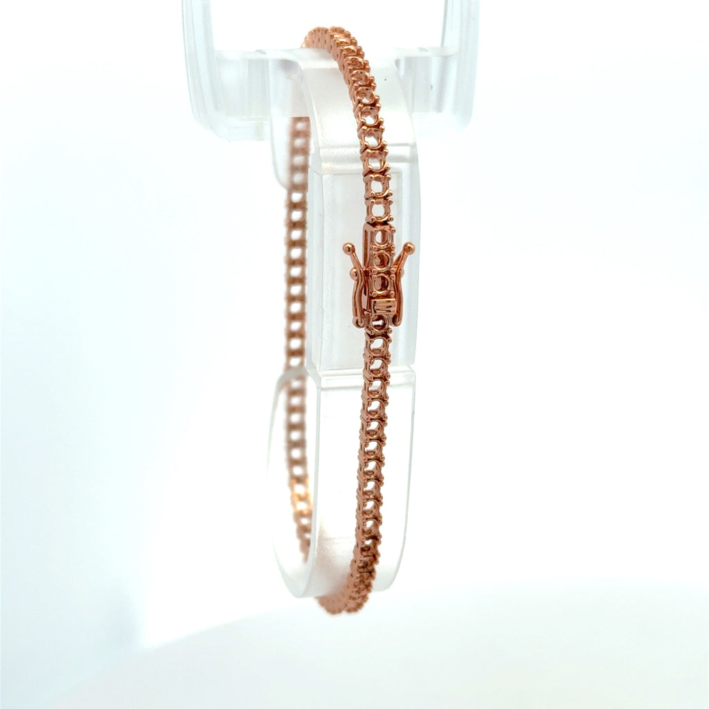 Bracelet Tennis without Stones Rose Gold 3mm 7.5" 10K