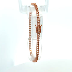 Bracelet Tennis without Stones Rose Gold 3mm 7.5" 10K