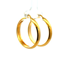 Earrings Plain Hoops 34.5 5mm 10K