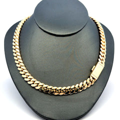 Chain Cuban Link with Sleek Lock 9mm 22" 10K