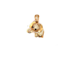 Pendant Elephant with CZ 21.5 14K