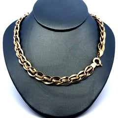 Necklaces Interlocking Oval Link 9mm 17" 14K