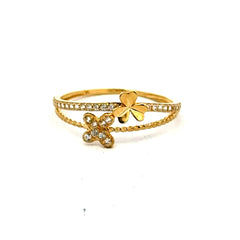 Ring Women's with CZ 7 1mm 10K