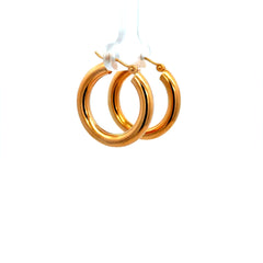 Earrings Plain Hoops 25.5 4mm 14K