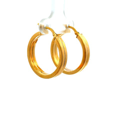 Earrings Plain Hoops 26 4mm 10K