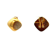 Earrings Omega Lock 20 20mm 10K